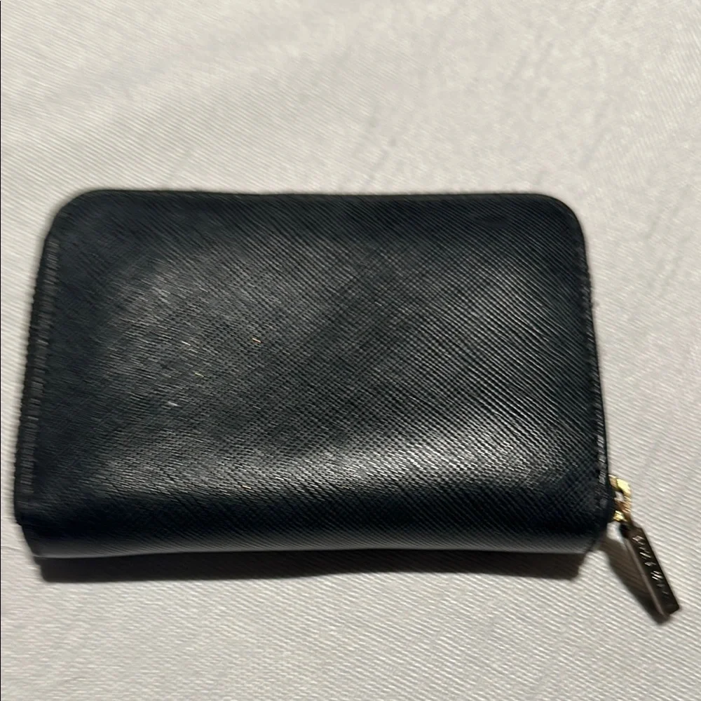 Tory Burch Black Wallet with Gold Logo